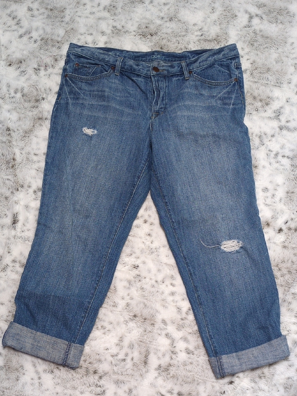 $5 MOVING SALE! LOFT Blue Boyfriend Jeans with Rolled Cuffs